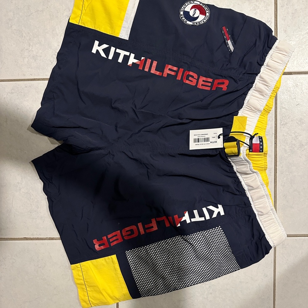 Tommy Hilfiger x Kith Men's Navy and Yellow Shorts